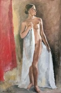 Naked woman standing by Maurice Asselin
