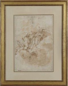 An Allegory With Zeus And Mercury by Domenico Maria Canuti