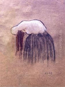 Woman combing her hair by Henri Gabriel Ibels