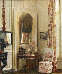 The pink living room by Jacques-Emile Blanche