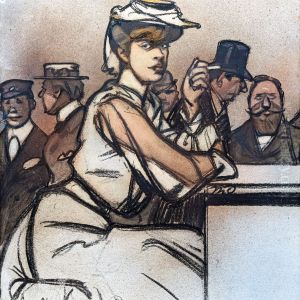 Elegant in white dress with cigarette by Maxime Dethomas