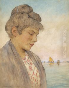 Francesca (on The Lido, Venice) by Mortimer Menpes