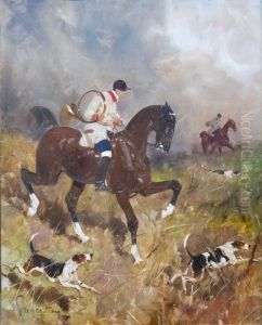 Cavalier de chasse a courre by Rene Pierre Charles Princeteau