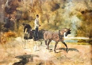 Un dog-cart by Henri De Toulouse-Lautrec