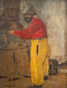 Portrait de Toulouse Lautrec, a Villeneuve-sur-Yonne, chez les Natanson by Jean-Edouard Vuillard