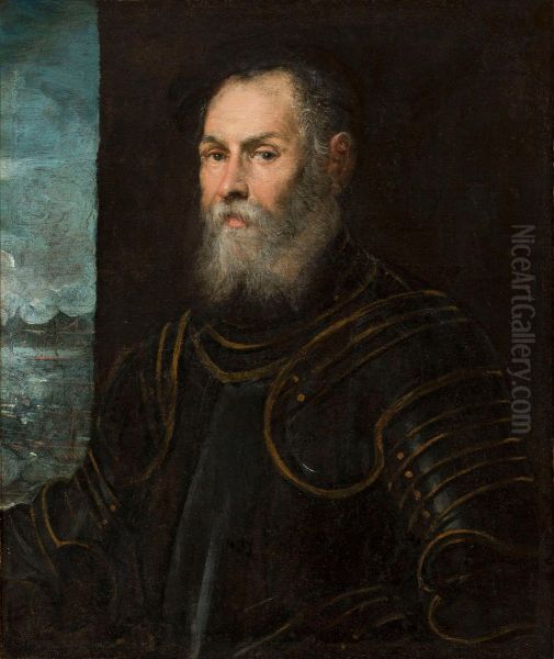 Portrait of Sigismund Augustus in armour with his maritime fleet. - view 1