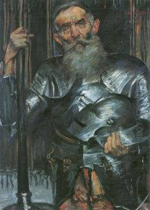 Alter Mann in Ritterrustung by Lovis (Franz Heinrich Louis) Corinth