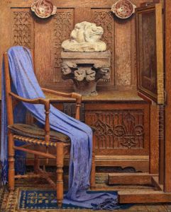 Composition au drap bleu et chapiteau by Henri Rachou