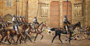 Comment entra dans Paris Monseigneur le Dauphin(Esquisse poussee) by Henri Rachou