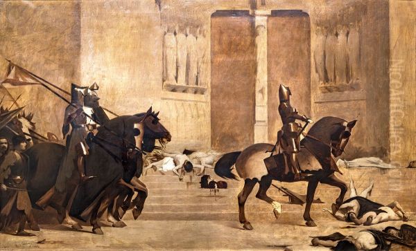 How Monseigneur le Dauphin entered Paris (First sketch) - view 1