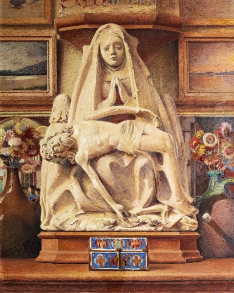 Composition a la Pieta et au bouquets d'immortelles - view 1