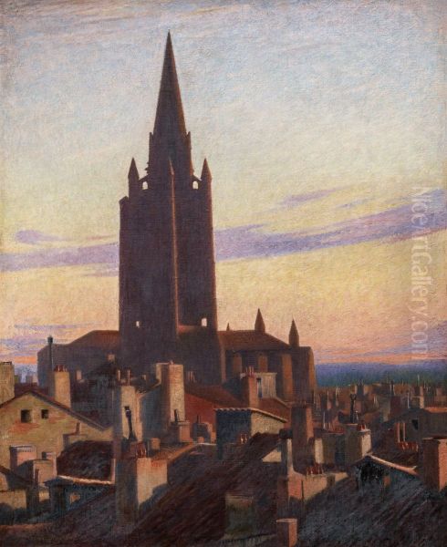 The bell tower of the Dalbade church in Toulouse - view 1
