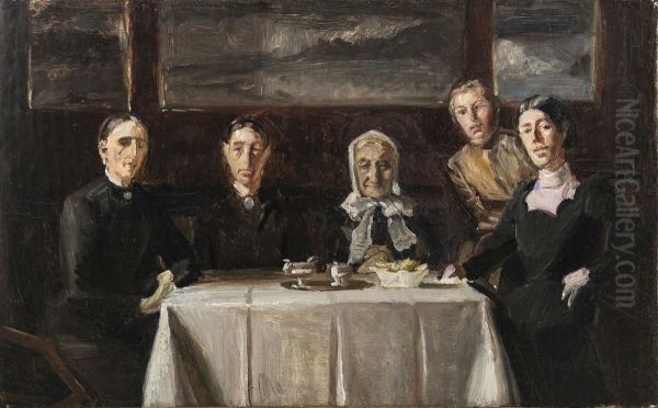 Christmas Day 1900. Composition sketch without men. - view 1