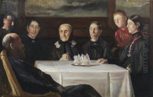 Juledag 1900. Kompositionsskitse.
