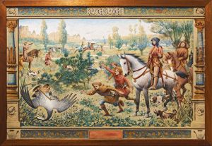 Hunting in the Middle Ages (Falcon Hunt) by Henri Rachou