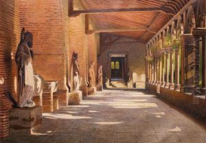 A gallery of the cloister of the Augustins by Henri Rachou