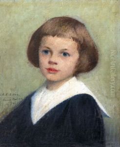 Portrait of Paul Siben as a child by Henri Rachou