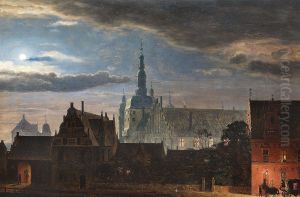 A nocturnal view of the old castle of Copenhagen.