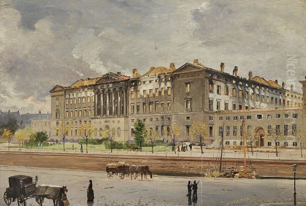 Christianborg Slot efter branden. Studie. - view 1