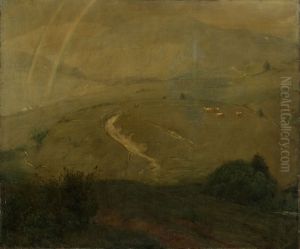 Regen im Schwarzwald by Hans Thoma