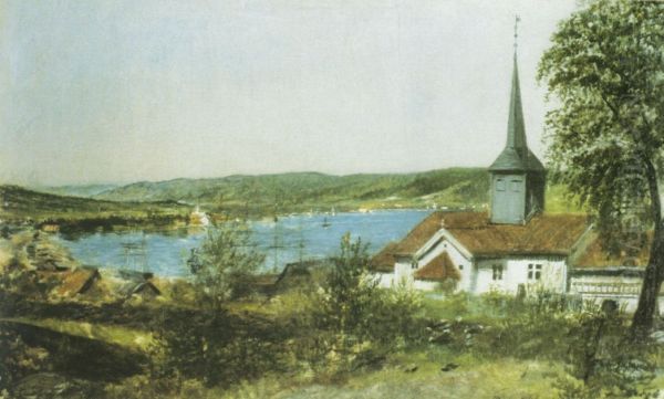 Stromso med Tangen kirke - view 1