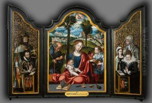 The Holy Family with donors by Pieter Coecke Van Aelst