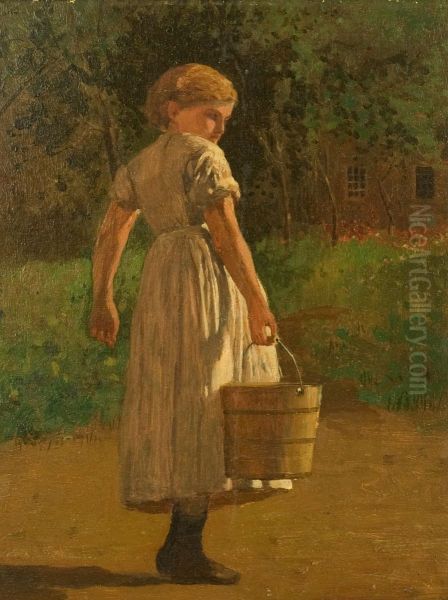Girl with Pail - view 1