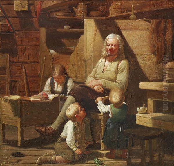 Scene from a Norwegian farmhouse in Modalen. - view 1