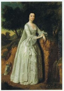 (Presumedly) Elizabeth Montagu (1718 - 1800) in a landscape (Presumedly) Elizabeth Montagu (1718 - 1800) in a landscape