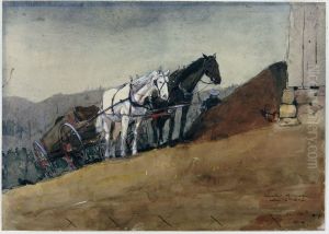 The Hilltop Barn - Houghton Farm by Winslow Homer