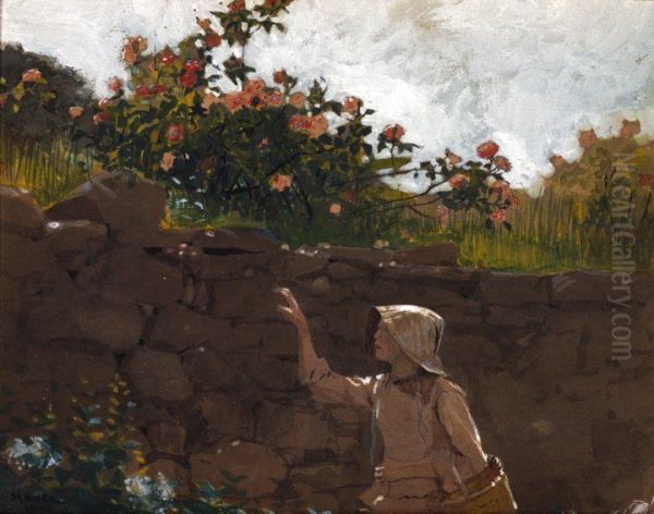 Girl in Garden - view 1