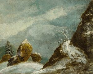 Winter landscape by Thomas Fearnley