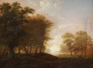 Landscape with houses by Thomas Fearnley