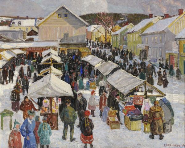 Market in Lillehammer - view 1
