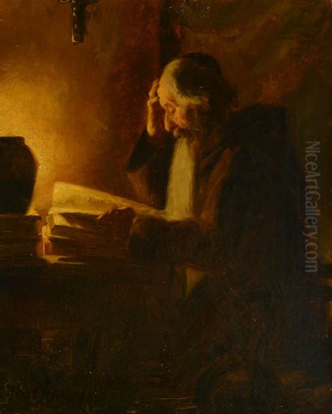 Italian monk studying. - view 1