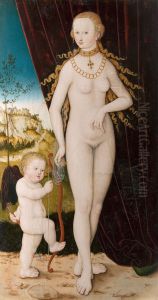 Venus and Cupid by Lucas Cranach the Elderor follower