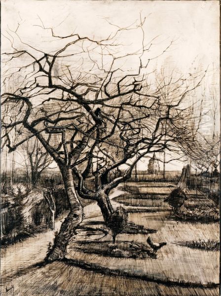 The Parsonage Garden at Nuenen in Winter - view 1