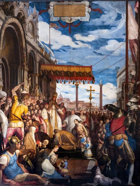 Barbarossa kisses the Pope's foot - view 1