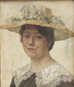 Kvindeportraet. by Cilius Andersen