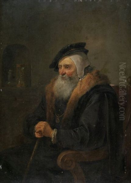 Old man in an armchair - view 1