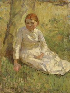 Girl in a Field by George Clausen