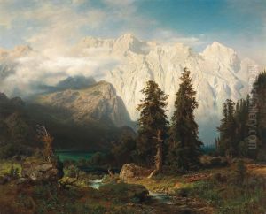 A View of the Watzmann Mountain and Lake Konigssee