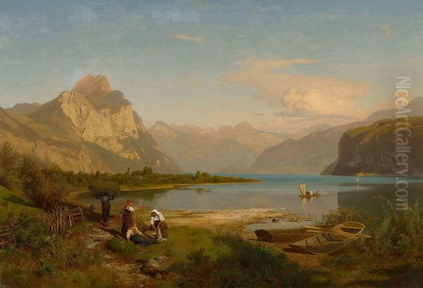 Walensee. View from Weesen towards Sargans - view 1