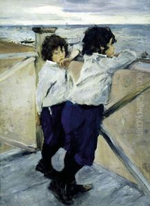 Children. Sasha and Yura Serov by Valentin Serov