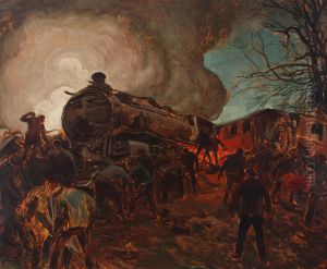 A railroad accident. by Valdemar Andersen