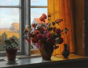 Flowers in a windowsill.