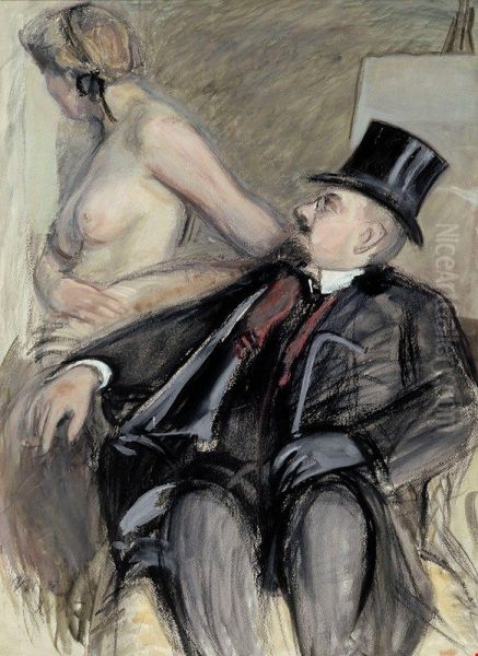 Arne Cederholm with a Model - view 1