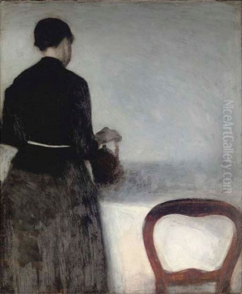 Young Girl Pouring Tea - the Artist's Sister. - view 1