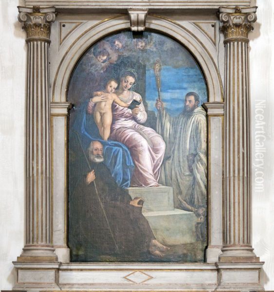 Virgin and Child, Saint Anthony Abbot and Saint Bernard - view 1