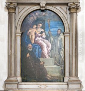 Virgin and Child, Saint Anthony Abbot and Saint Bernard
